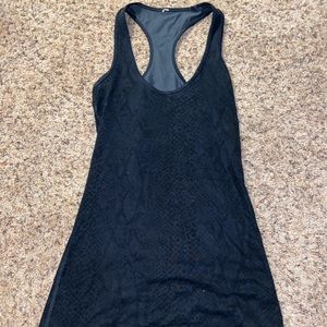 Lululemon snakeskin navy blue razorback tank top